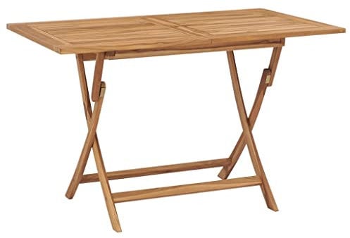 Klappbarer Gartentisch 120x70x75 cm Teak Massivholz