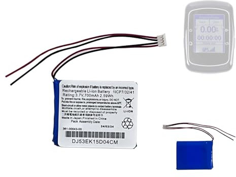 HIGHAKKU Batteria di ricambio 361-00043-00 compatibile con Gar-min 010-01626-02, 4RL58983, Edge 200, Edge 205, Edge 500, Edge 520, Edge 820, Edge Explore 820