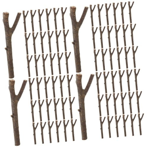 STOBOK 80stücke Natürliche Holzstäbe Für Bastelprojekte Diy Holzstäbchen Für Fotorequisiten Dekoration Und Handwerk Robust Und Vielseitig Einsetzbar