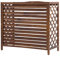 Wooden Air Conditioner Cover Flower Stand, Freestanding Outdoor AC Rack Frame with Blinds Grid Design - Easy to Care Radiator Cover