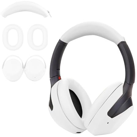 Aiivioll Fundas protectoras para auriculares Sony WH-1000XM4 y WH-1000XM3 – Protector de almohadilla para auriculares y diadema a prueba de sudor y lavable, color blanco
