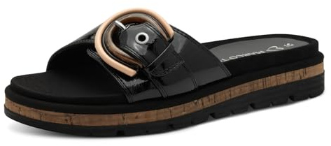 Marco Tozzi Damen Pantoletten mit Schnalle Sommer