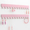 Josmimic Supporto organizer per collane da parete: espositore per gioielli da appendere al muro, rosa, 2 pezzi