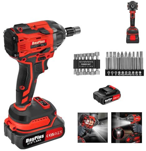 21V Akkuschrauber mit 1 Akkus Professional Schnellladung, Mini Akkuschrauber mit Schlagbohrfunktion, Akkus Bohrschrauber 45Nm Akku Schrauber 10 Akku Schraubendreher, 26pcs Zubehör