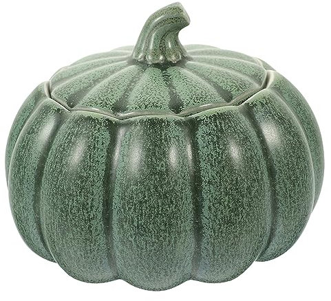 Amosfun Coperchio Per Ciotola in Ceramica A Forma Di Zucca Da 150 Ml Gadget Da Cucina Per Stufato Zuppa Ciotola Per Zuppa Facile Da Lavare