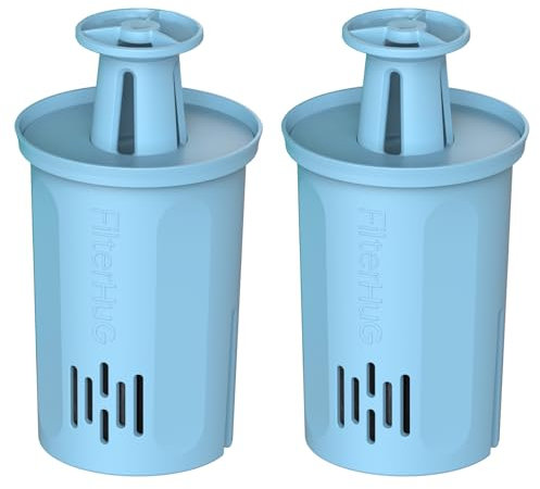 2-PACK Water Filter, Replacement for Brita Elite Water Filter,Compatible with Brita Water Pitchers and Dispensers,BPA-Free,Reduce 99% of Chlorine,Lasts 6 Months,by FILTERHUG®