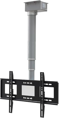 HGOuhK Support de Montage TV Support TV motorisé – Support de Montage TV au Plafond réglable, for téléviseurs à écran Plat LCD de 37 à 65 Pouces(80cm)