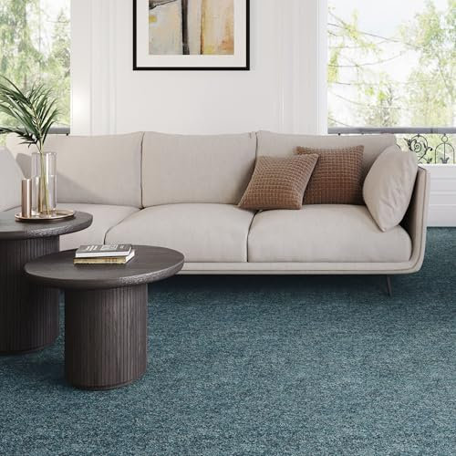 Steffensmeier Teppichfliese Richmond Paket | 5m² (20 Stück) | Büro | selbstlegend | Schlinge | Dunkelgrün, Größe: 50x50cm