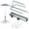 Loopunk Parasol Stand, Steel Parasol Spike, Garden Parasol Spike, Lawn Thorn Parasol Holder with Ground Spike for Beach Umbrella, Garden Umbrella, Parasol, Fishing Umbrella