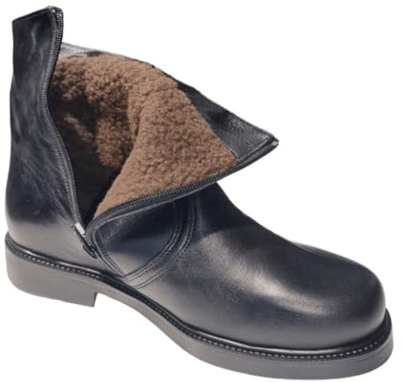 ARIADNA SÁNCHEZ Botas de Piel Corban para Hombre, Zapatos con Forro de Lana, Botines Cómodos para Invierno