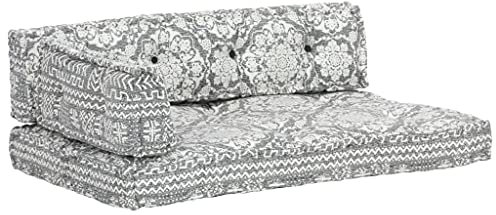 Xichuzi Palettensofa-Auflage, Palettenkissen Outdoor, Europaletten Sitzkissen Outdoor, Paletten Rückenkissen, Hellgrau Stoff Patchwork