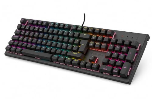 Genesis Thor 303 Mechanische Gaming Tastatur, DE QWERTZ | Hot Swap, Outemu Peach Silent Switches, RGB Beleuchtung, N-Key Rollover, 105 Tasten, Aluminiumgehäuse, Kabelgebunden