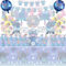 Kinder Geburtstag Party Set, 107 Stück Blau Geburtstagsfeier dekoration，Enthält Banner,Tischdecke, Tortendeko, Hängende Figuren Decoration,Tattoos für kinder,Aufklebern Anime-Folienballons