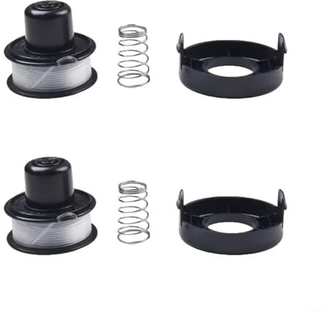 Violiica Kit de pièces de rechange pour coupe-bordures Black & Decker GL250 GL310 GL360 – Bobine de fil en nylon ABS avec capuchon de protection compatible avec les modèles A6226, lot de 2
