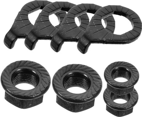 JOINPAYA Bike Washers Kit Iron Flange Nuts Wheel Axle Nuts for Bicycle for Wheel Locking and Bike Maintenance