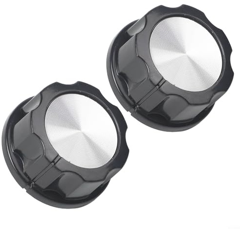 Gettimore 2PCS Air Fryer Switch Knob, Oven Control Rotary Replacement Parts 35mm Diameter 6mm Shaft for Air Fryers Ovens and Pressure Cookers