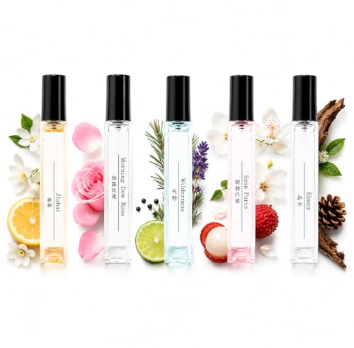 Premium Parfüm Geschenk Für Frauen, 5 X 10 Ml Mini Damendüfte Mit Süßem Blumen Damendüfte Geschenkset Langhaltende Düfte Geschenkset Für Sie, Weihnachts, Geburtstags, Valentinstag