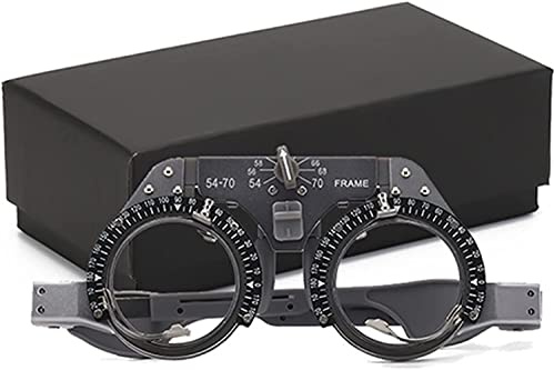 Optical Trial Lens Set Optical Trial Lens Frame Adjustable Trial Frame Optical Trial Lens Frame PD 54-70Mm,Pure Titanium Optical Titanium Optic Trial Eye Optometry Lens Frame,with Black Stor