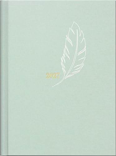 rido/idé 7013603017 Taschenkalender Premium Young Line Mini 2027 Feather A6, Textil: 2 Seiten = 1 Woche