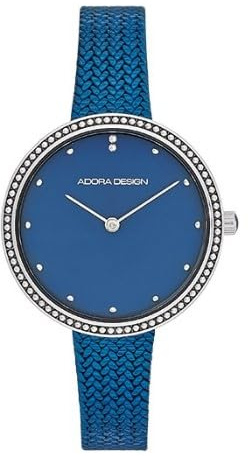 Adora Design AD8455 Damenuhr 32 mm Edelstahl Silber/Blau – Miyota 2025 Quarzwerk – Mineralglas – 3 bar wasserdicht – Edelstahlarmband mit Sicherheitsverschluss