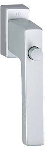 HOPPE 3937456 Maniglia per Finestra Toulon – Pulsante di Blocco, con VK, Argento elox