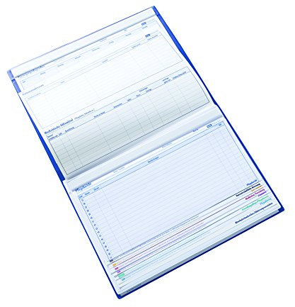 Dokumappe mit Reiterleiste und Klarsichttasche (blau)