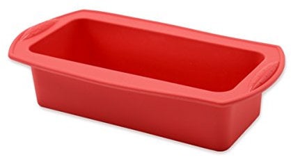 Zollner24 Antihaft Silikon Kastenform, 21x8,5x6 cm, rechteckig, rot