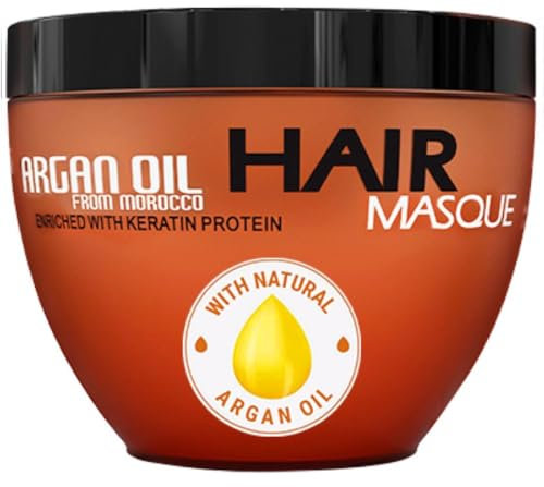 Arganöl Haarmaske – Deep Conditioner sulfatfrei für trockenes oder geschädigtes Haar mit Jojoba-Kernöl, Aloe Vera, Kollagen und Keratin