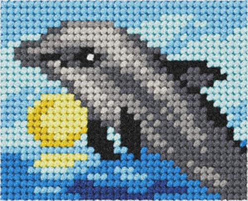 Orchidea Children's Half Cross Stitch Kit Dolphin 9722