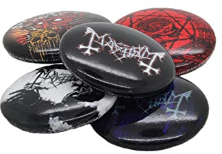 Mayhem BUTTONSET/BADGES SET/ANSTECKERSET # 1 DE MYSTERIIS DOM SATHANAS