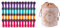 Pinzas para Colgar la Ropa - Tacto Suave y Extremos Blandos - Morado, Azul Turquesa, Amarillo, Rosa (12 de Cada) - 48 Unidades + Bolsa en Amarillo