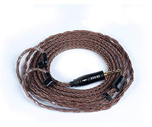 NEX KBEAR - Cable desmontable de cobre sin oxígeno, cable IEM de repuesto de 16 núcleos con enchufe estándar TRS para ZSN ZS10 PRO ZSN PRO AS16 CCA CA4 A10 (pin C, 3,5 mm)
