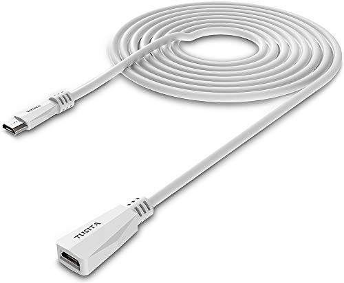 TUSITA Cable de extensión Micro USB Power (20ft / 6M) - Macho a Hembra Cable Extensor para Blink XT2 Outdoor Indoor Home,Ring Stick Up Solar Panel,Arlo Pro,Zmodo - Security Accesorios de la cámara