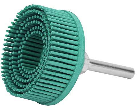 2Inch Bristle Disc Emery Rubber Abrasive Brush Polishing Grinding Wheel for Burr Rust Removal(Green 50#)