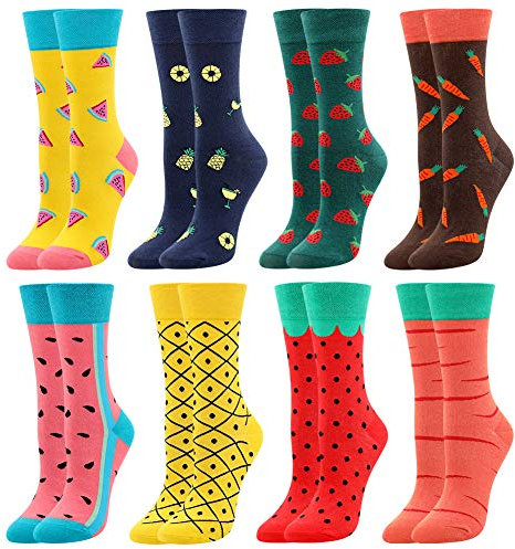 BONANGEL Damen Lustige Socken Bunte Mädchensocken witzige Strümpfe Fun Geburtstagsgeschenk Socken Modische Oddsocks Geschenke für Frauen Frau Mutter Mama Oma