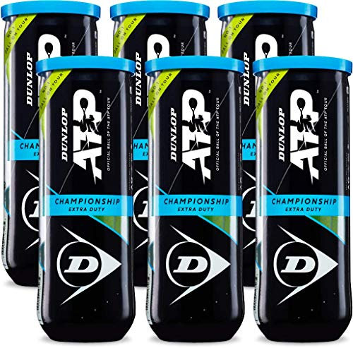 Dunlop Sports ATP Championship Extra Duty Tennisbälle, 4 x 3-Ball-Dosen (insgesamt 12 Bälle)