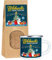 4youDesign SET Metalltasse Emaille Look Weihnachtsmarkt@Home + Glühwein-Verführung Gewürzmischung -Geschenkidee Weihnachten Nikolaus Geschenk Adventskalender