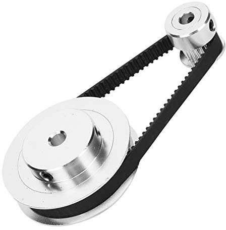 Rueda síncrona y correa de distribución 20/60 dientes Polea de distribución de aluminio con llave para impresoras 3d, fresadoras, tornos de motor CNC, máquinas formadoras de engranajes