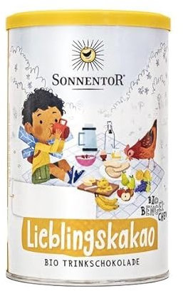 SONNENTOR Lieblingskakao Bio-Trinkschokolade 300g Pulver zum Einrührern in Milch VEGAN UND PALMÖLFREI