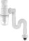 Sifón de tubo de plástico flexible para lavabo, desagüe para lavabos