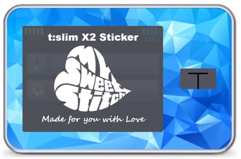 MySweetStitch Pumpen-Sticker für Tandem t:slim X2 Geometric | Individueller Look, passgenauer Zuschnitt, wasserabweisendes Premium-Vinyl, Schutz vor Kratzern