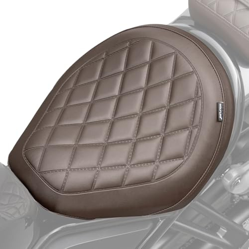 Motorrad Fahrer Sitz Sitzbank für Rebel CMX 1100 CMX1100 CM1100 2021 2022 2023 2024 2025 2026 Fahrersitzkissen Solo Set (Braun)