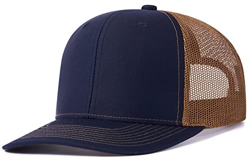 SEAUR Herren Snapback Caps Classic Trucker Baseball Cap Sommer Mesh Kappe Verstellbar