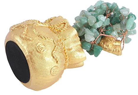 Homoyoyo Artificiales para Rote Girlande Rote Edelsteine Geldbaum Bonsai Kristallstein Glücksbaum Geldpflanze Reicher Baum Statuette Handgefertigtes Geschenk Geldbaum Desktop Ornament