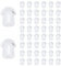 HYSHIKRA Replacement Soft Rubber Mushroom Earbuds Ear Tips Compatible for Motorola Baofeng Kenwood Yaesu Walkie Talkie Covert Acoustic Air Tube Earpiece Headset (50 PCS, White)