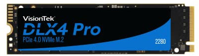VisionTek 2280 M.2 DLX4 Pro SSD - 1TB - PCIe Gen 4.0 x4 NVMe - 5200MB/s Read, 4775MB/s Write – Laptops, Gaming PCs, Compatible Consoles