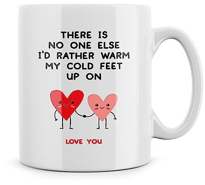 Rib ticklerz - Funny Mugs 10oz Ceramic Novelty Gifts Anniversary Valentine's Present No One Else I'd Rather Warm My Cold Feet Upon Husband Boyfriend Love You Jokes Cup - MG530