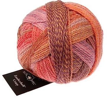 Schoppel Zauberball Crazy | Nachhaltige Sockenwolle mit Farbverlauf | Sockengarn zum Stricken oder Häkeln | bunte Strumpfwolle 100g (2546 Warm Botanical Garden)