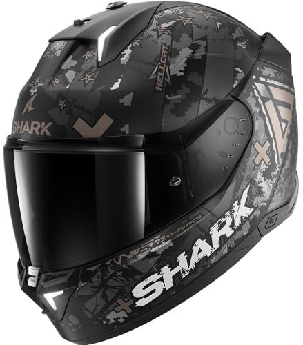 SHARK, Integraler Motorradhelm SKWAL i3 HELLCAT Black/White/Grey KUA, M