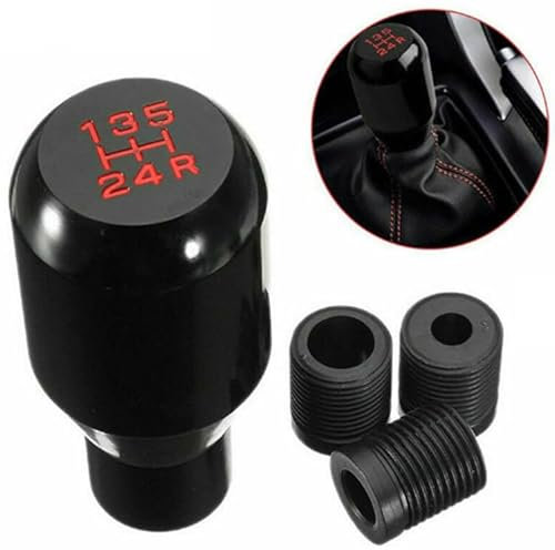 OBEST Car Gear Shift Knob 5 Speed, Shifter Adapter Universal Most Manual Automatic Car Shift Lever Stick Head Car Styling Accessories Racing Style (Black)